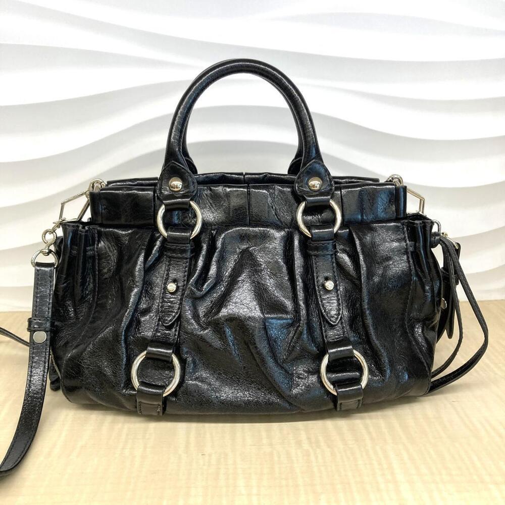Miu Miu Black Bag Shoulder Messenger Vitello